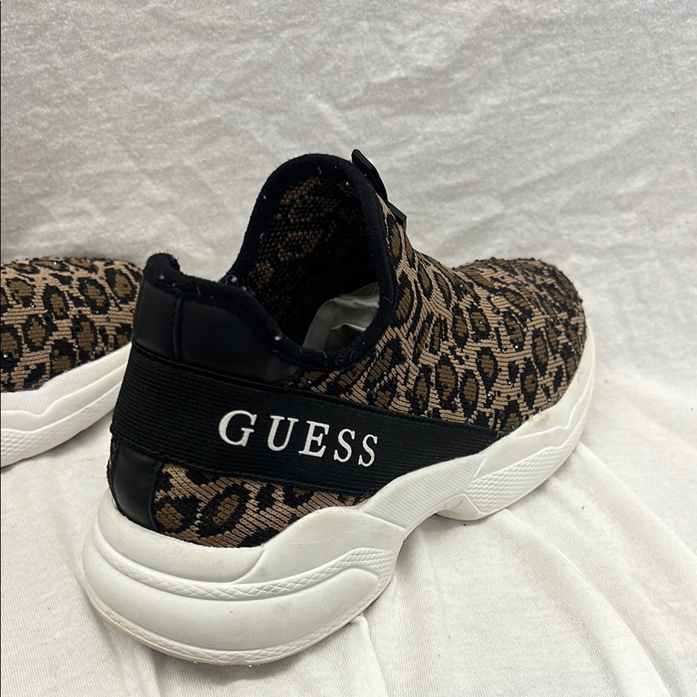 Cheetah Print Rhinestone Embellished Sneakers